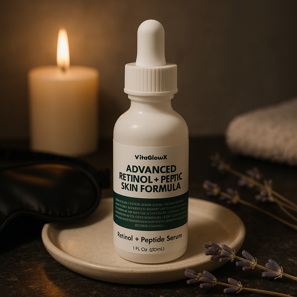 Retinol and Peptide Face Serum, 1oz